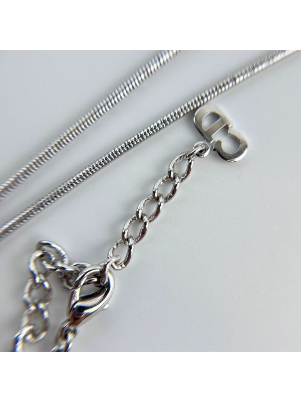 Dior Necklace Pendant Logo Silver Vintage - Picture 13 of 13